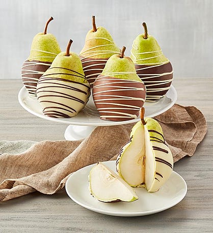 Belgian Chocolate-Dipped Pears